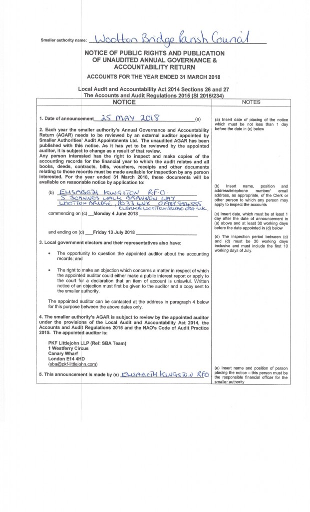Audit Notice